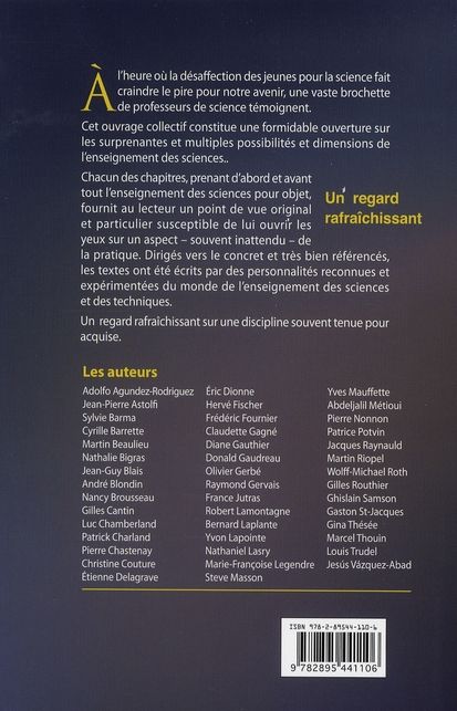 Quatrième de couverture de « REGARDS MULTIPLES SUR L'ENSEIGNEMENT DES SCIENCES »