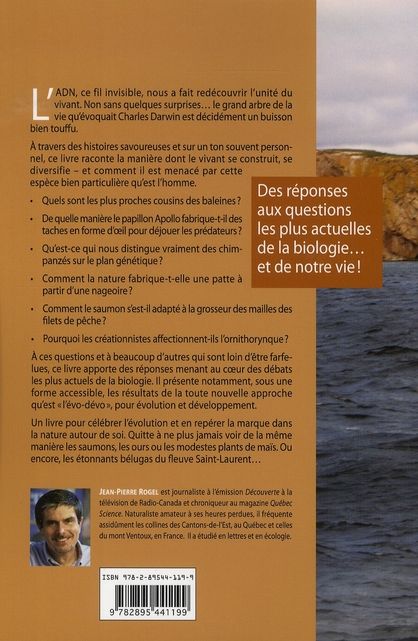 Quatrième de couverture de « L'HIPPOPOTAME DU SAINT-LAURENT - DERNIERES NOUVELLES DE L'EVOLUTION »