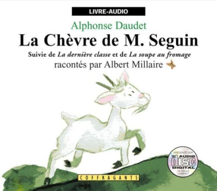 Couverture du livre « LA CHEVRE DE MR SEGUIN CD », librairie Les Contes Infusés à Corte