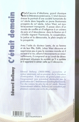 Quatrième de couverture de « C'ETAIT DEMAIN »