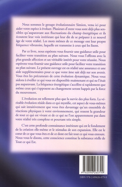 Quatrième de couverture de « LES CLES DE L'EVOLUTION DE L'AME »