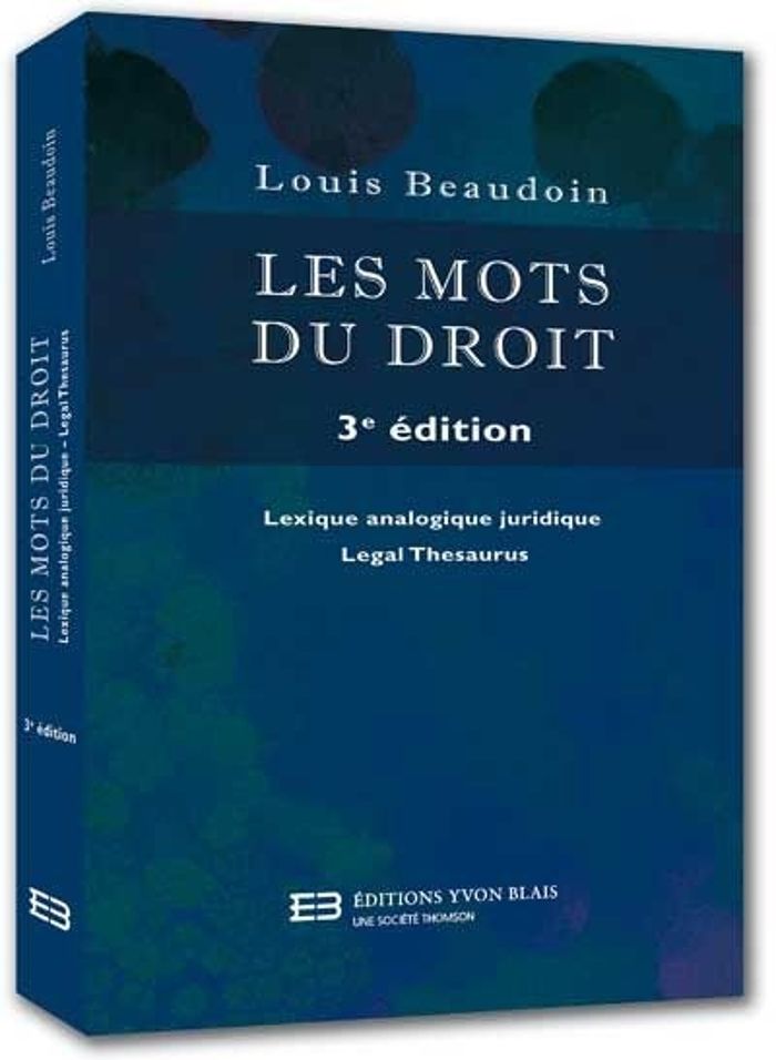 Couverture du livre « LES MOTS DU DROIT 3E ED. » de Louis Beaudoin, librairie Les Contes Infusés à Corte
