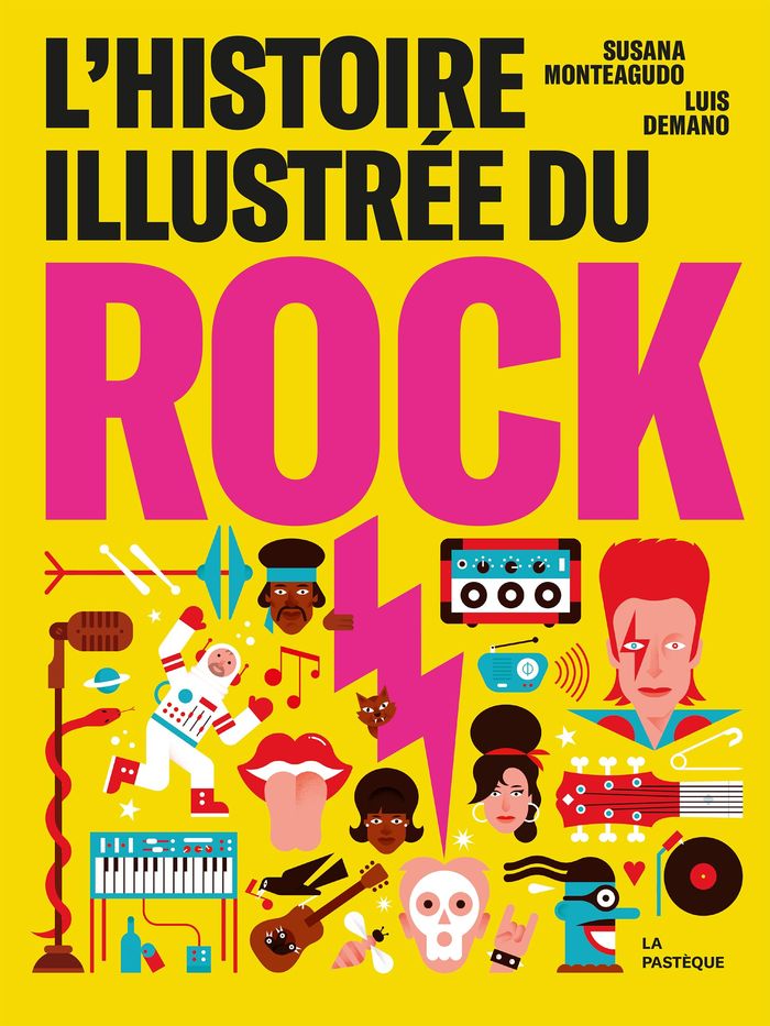 Couverture du livre « L'histoire illustrée du rock », librairie Les Contes Infusés à Corte