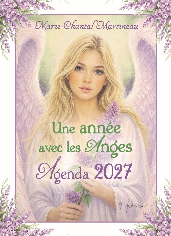 Couverture du livre « UNE ANNEE AVEC LES ANGES - AGENDA 2027 » de M-C. Martineau, librairie Les Contes Infusés à Corte