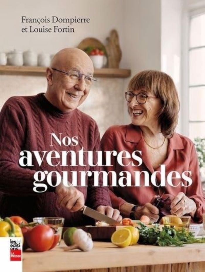 Couverture du livre « NOS AVENTURES GOURMANDES » de Francois Dompierre, librairie Les Contes Infusés à Corte