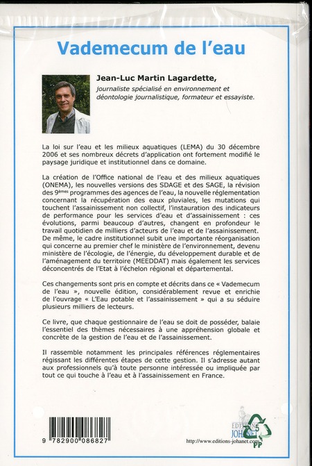 Quatrième de couverture de « VADEMECUM DE L'EAU »