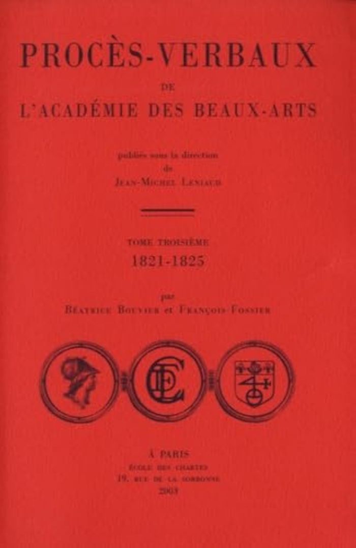 Couverture du livre « PROCES-VERBAUX DE L'ACADEMIE DES BEAUX-ARTS » de Beatrice Bouvier, librairie Les Contes Infusés à Corte