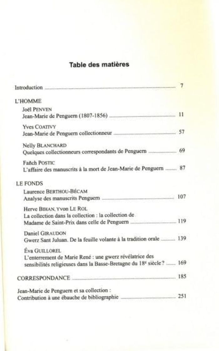 Couverture du livre « JEAN-MARIE DE PENGUERN - COLLECTEUR ET COLLECTIONNEUR BRETON, 1807-1856 » de Nelly Blanchard, librairie Les Contes Infusés à Corte