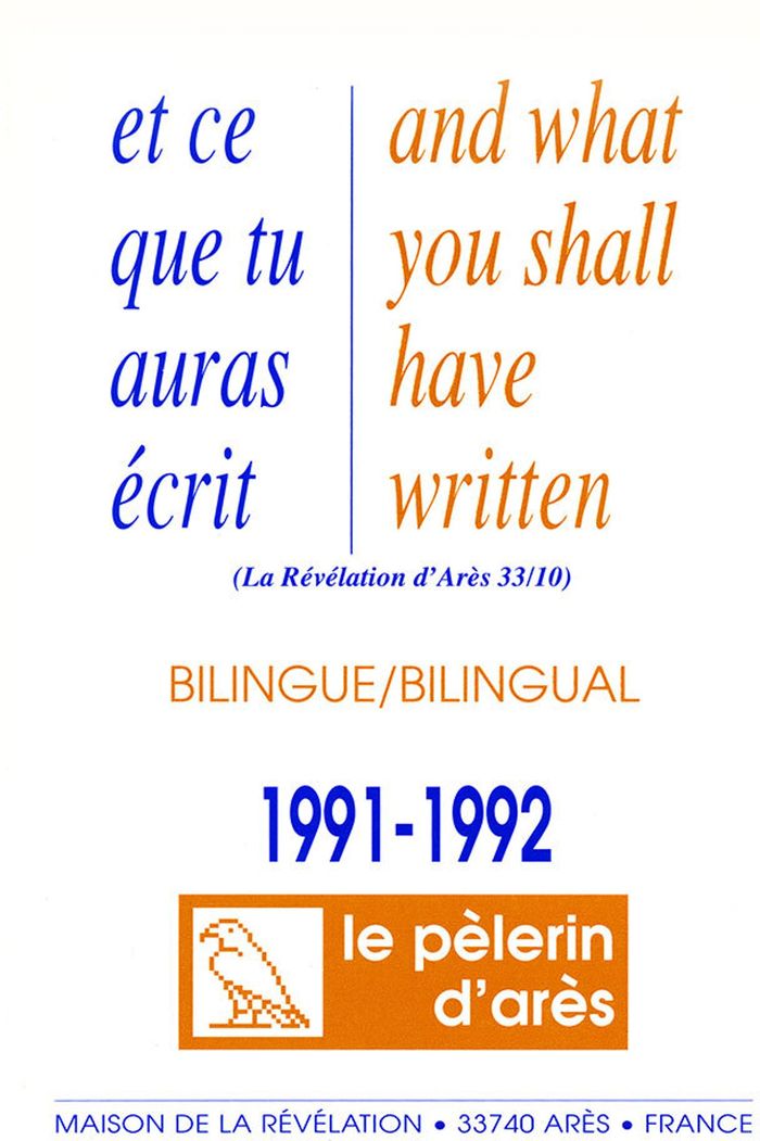 Couverture du livre « ET CE QUE TU AURAS ECRIS - AND WHAT YOU SHALL HAVE WRITTEN 91-92, EDITION BILINGUE FRANCAIS-ANGLAIS », librairie Les Contes Infusés à Corte