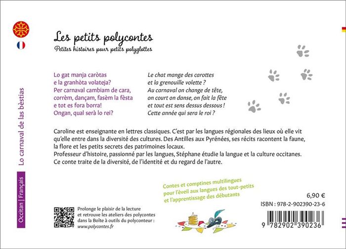 Quatrième de couverture de « LO CARNAVAL DE LAS BESTIAS - LE CARNAVAL DES ANIMAUX / OCCITAN - EDITION BILINGUE »