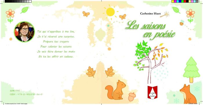 Couverture du livre « Les saisons en poésie » de Catherine Huet, librairie Les Contes Infusés à Corte