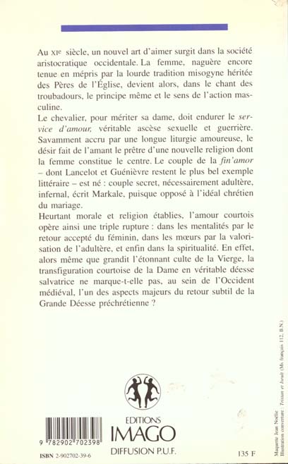Quatrième de couverture de « L'AMOUR COURTOIS »