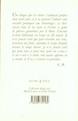 Quatrième de couverture de « L'ELOIGNEMENT DU MONDE »