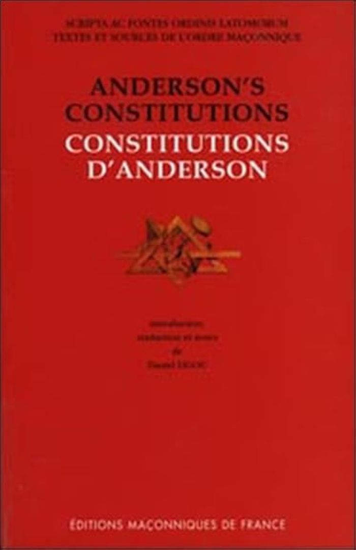 Couverture du livre « LES CONSTITUTIONS D'ANDERSON » de Daniel Ligou, librairie Les Contes Infusés à Corte