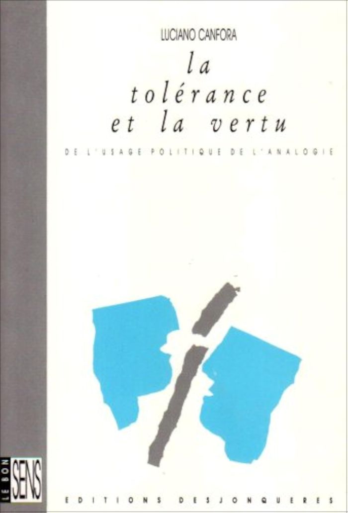 Couverture du livre « LA TOLERANCE ET LA VERTU », librairie Les Contes Infusés à Corte