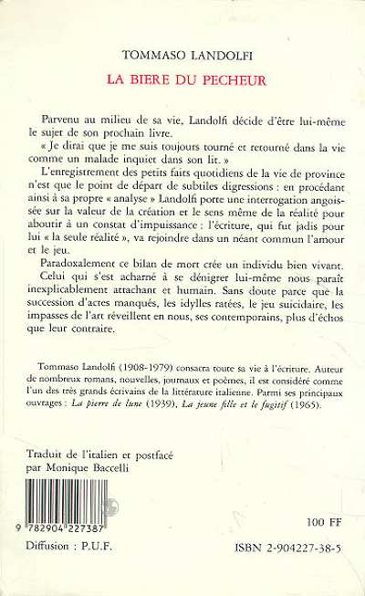 Quatrième de couverture de « LA BIERE DU PECHEUR »
