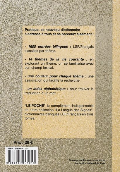 Quatrième de couverture de « LE POCHE - DICTIONNAIRE BILINGUE LSF/FRANCAIS »