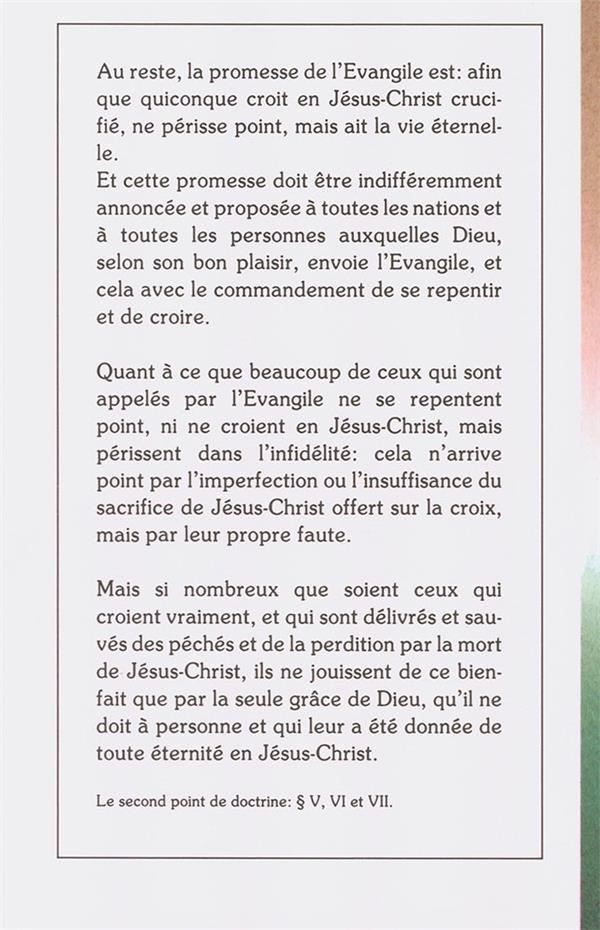 Quatrième de couverture de « CANONS DE DORDRECHT - LE SOLIDE FONDEMENT »