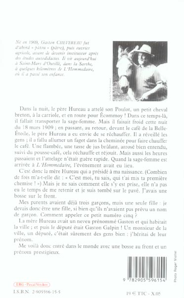 Quatrième de couverture de « UNE ENFANCE A LA CAMPAGNE - L'HOMMEDAIRE »