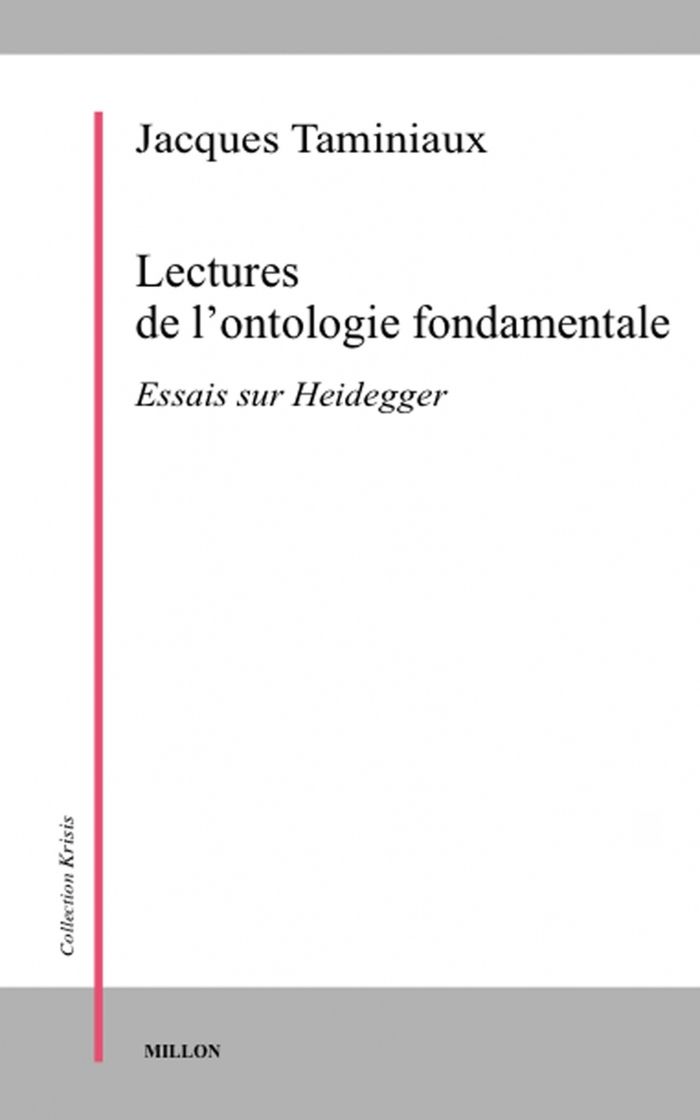 Couverture du livre « LECTURES DE L'ONTOLOGIE FONDAMENTALE » de Jacques Taminiaux, librairie Les Contes Infusés à Corte