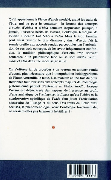 Quatrième de couverture de « TRAITS DE L'ETRE »