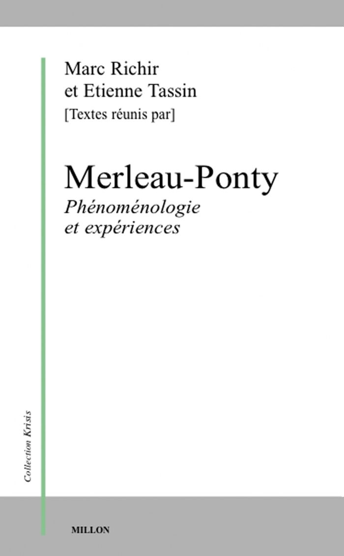 Couverture du livre « MERLEAU-PONTY » de Collectif, librairie Les Contes Infusés à Corte