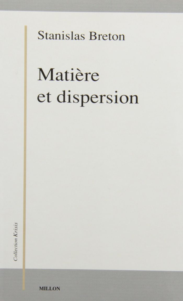 Couverture du livre « MATIERE ET DISPERSION », librairie Les Contes Infusés à Corte