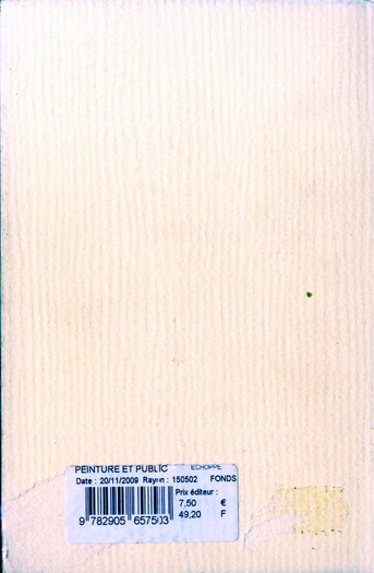 Quatrième de couverture de « PEINTRE ET PUBLIC »
