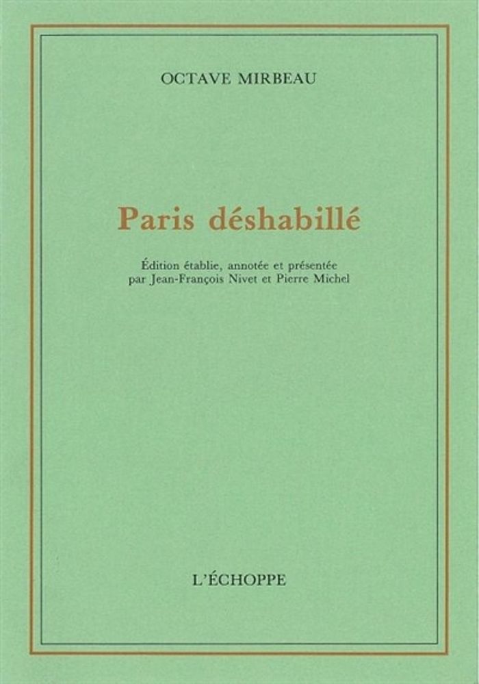 Couverture du livre « PARIS DESHABILLE », librairie Les Contes Infusés à Corte