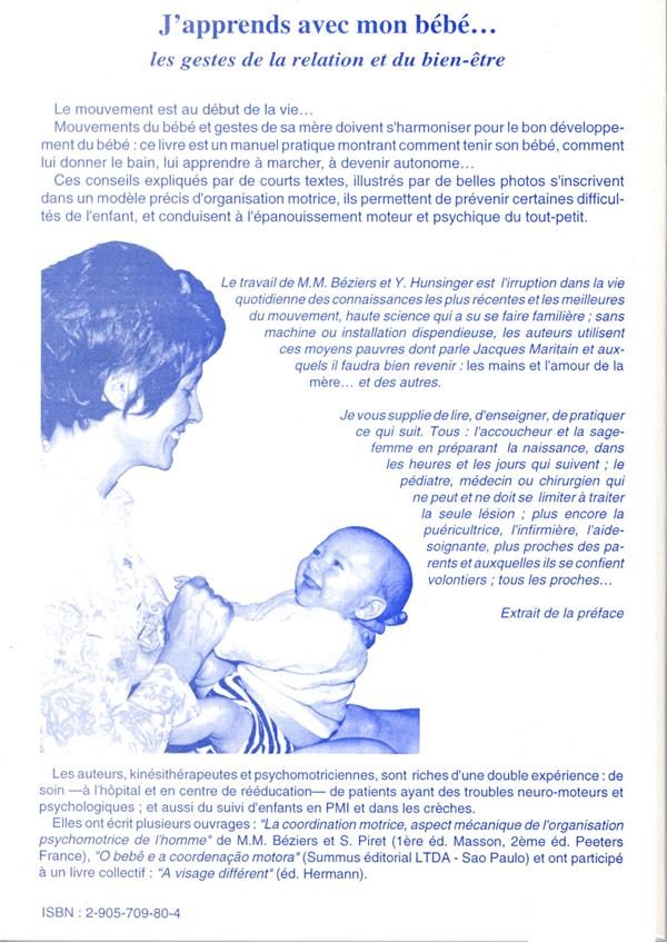 Quatrième de couverture de « J'APPRENDS AVEC MON BEBE - LES GESTES DE LA RELATION ET DU BIEN-ETRE »