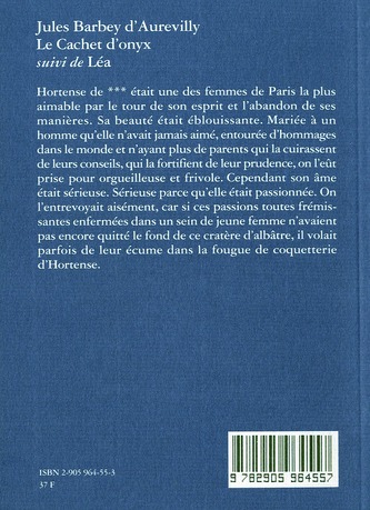 Quatrième de couverture de « LE CACHET D'ONYX »