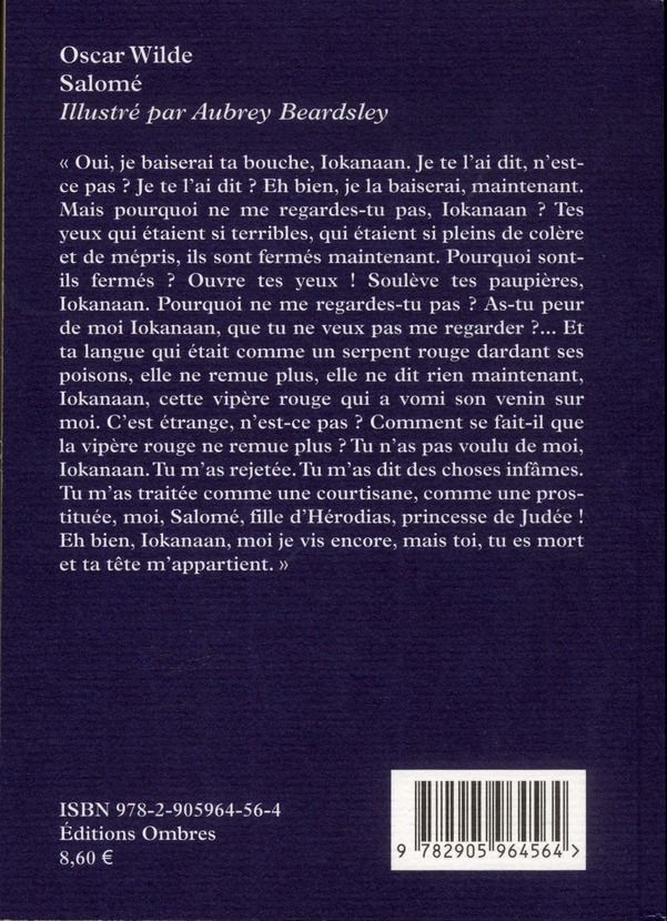 Quatrième de couverture de « SALOME »