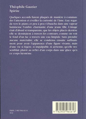 Quatrième de couverture de « SPIRITE »