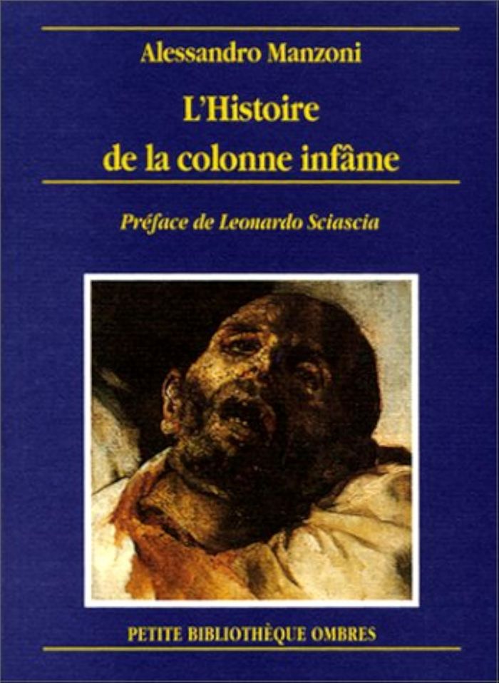 Couverture du livre « L'HISTOIRE DE LA COLONNE INFAME » de Alessandro Manzoni, librairie Les Contes Infusés à Corte