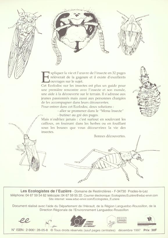 Quatrième de couverture de « ENQUETE D'INSECTES (SIX PATTES POUR CONQUERIR LE MONDE) »
