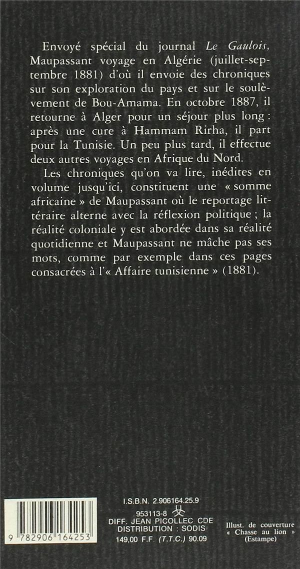 Quatrième de couverture de « LETTRES D'AFRIQUE »