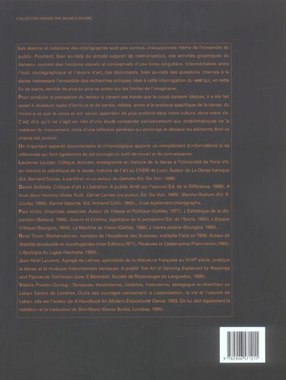 Quatrième de couverture de « DANSES TRACEES (FR) »