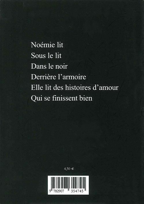 Quatrième de couverture de « Noémie lit et crie »