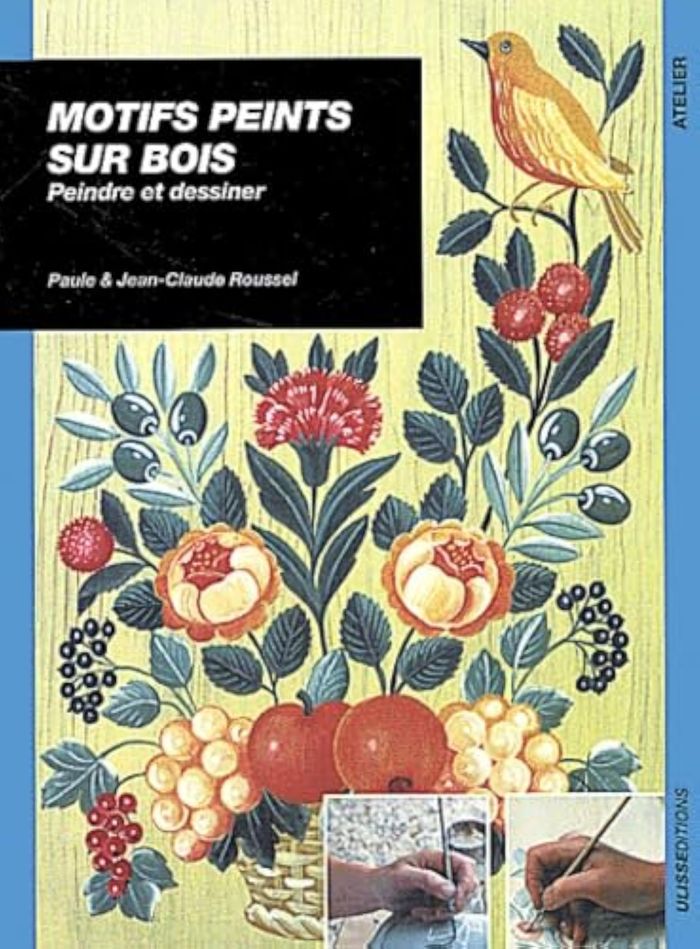 Couverture du livre « MOTIFS PEINTS SUR BOIS » de Roussel P Et Jc, librairie Les Contes Infusés à Corte