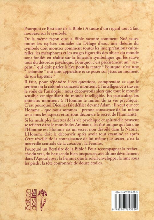 Quatrième de couverture de « LE BESTIAIRE DE LA BIBLE »