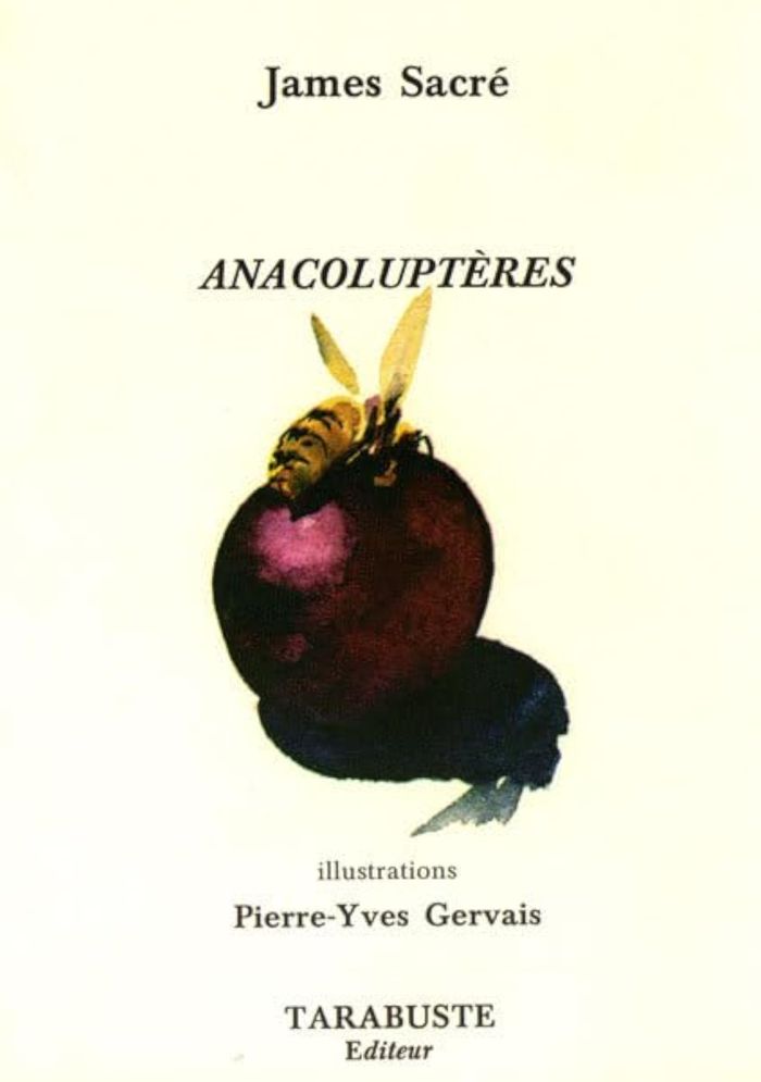 Couverture du livre « ANACOLUPTERES - JAMES SACRE », librairie Les Contes Infusés à Corte