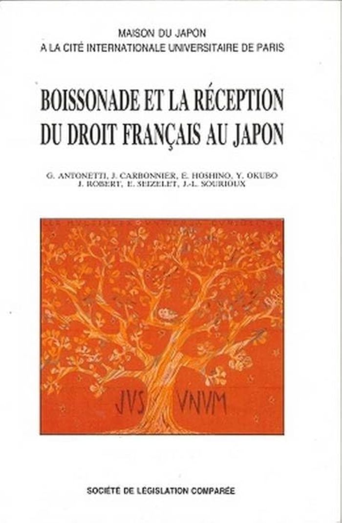 Couverture du livre « BOISSONADE ET LA RECEPTION DU DROIT FRANCAIS AU JAPON » de Pantheon- Universite, librairie Les Contes Infusés à Corte