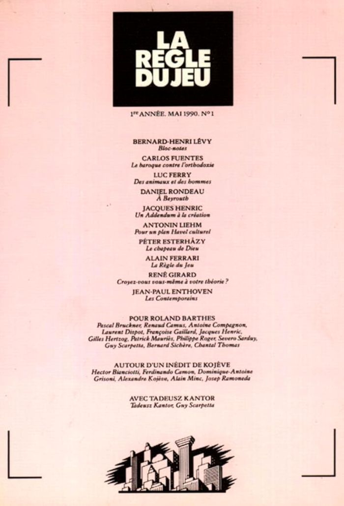 Couverture du livre « LA REGLE DU JEU N 01 » de Collectif, librairie Les Contes Infusés à Corte