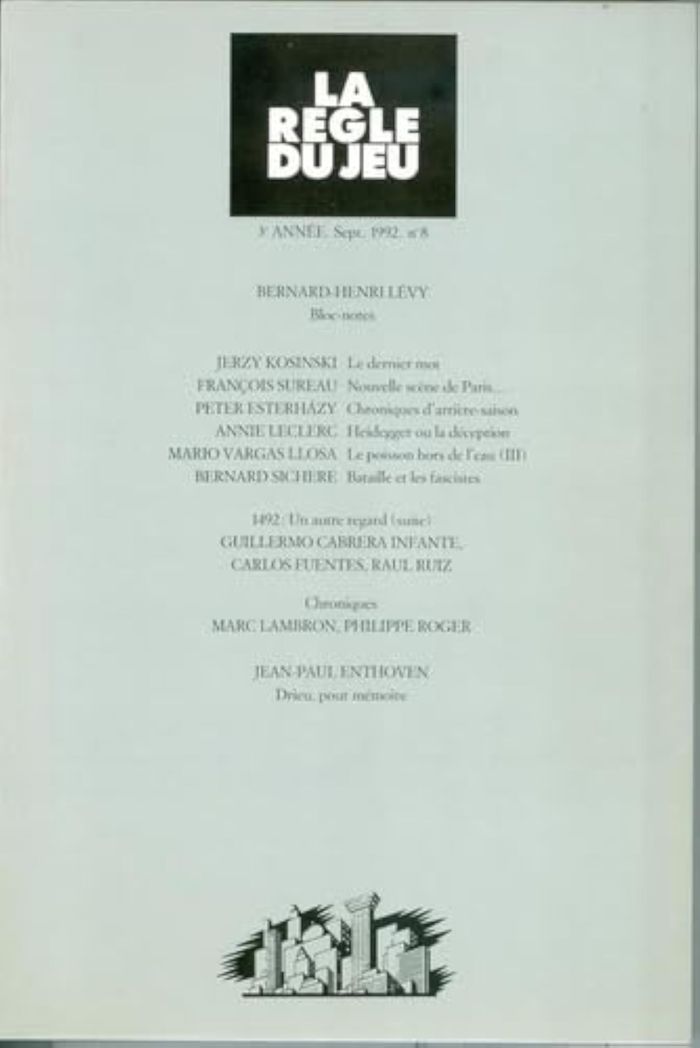 Couverture du livre « LA REGLE DU JEU N 08 » de Collectif, librairie Les Contes Infusés à Corte