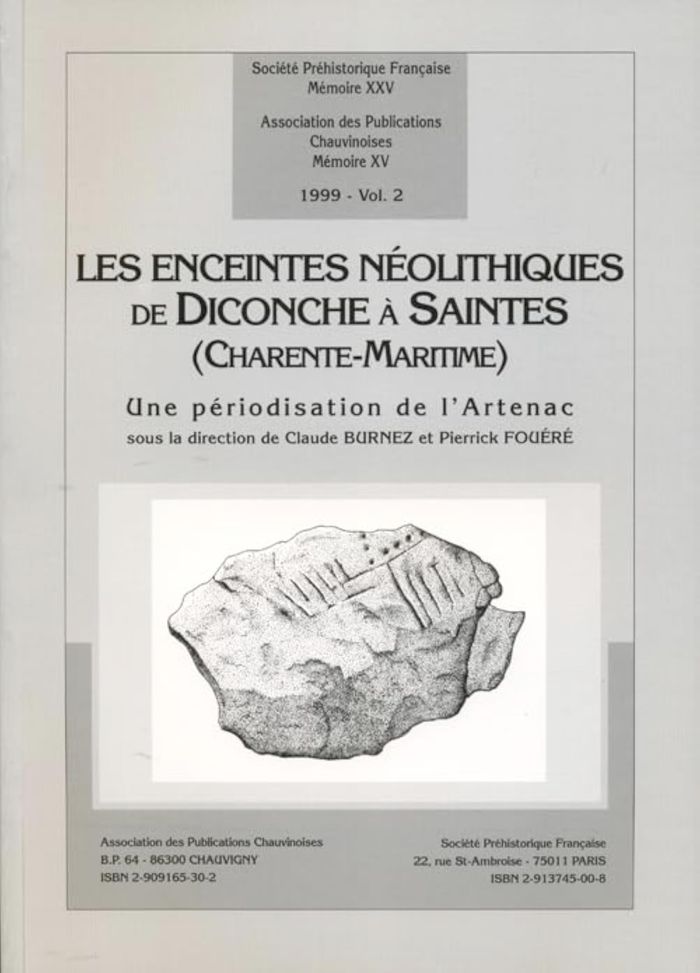 Couverture du livre « LES ENCEINTES NEOLITHIQUES DE DICONCHE (SAINTES, CHARENTE-MARITIME) » de / Fouere Burnez, librairie Les Contes Infusés à Corte