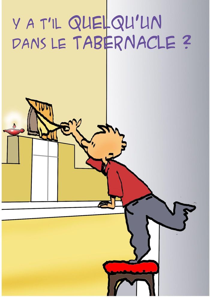 Couverture du livre « Y A-T-IL QUELQU'UN AU TABERNACLE ? » de Huot De Longchamp Ma, librairie Les Contes Infusés à Corte