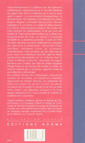 Quatrième de couverture de « PARIS VILLE MODERNE - MAINE MONTPARNASSE ET LA DEFENSE 1950 75 »