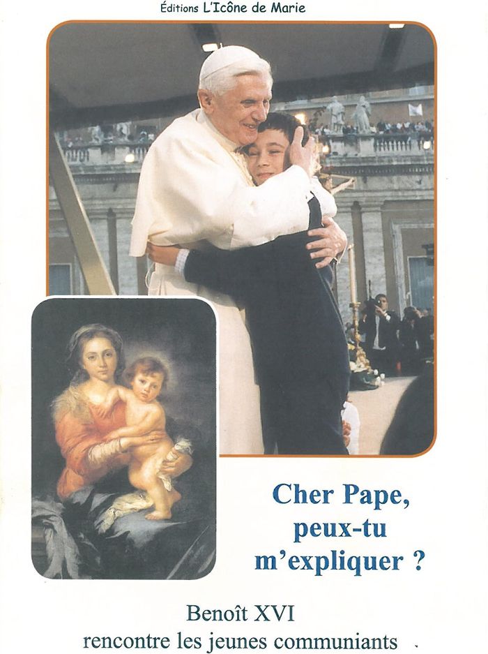 Couverture du livre « CHER PAPE PEUX-TU M'EXPLIQUER (L.E. 9) » de Benoit Xvi, librairie Les Contes Infusés à Corte