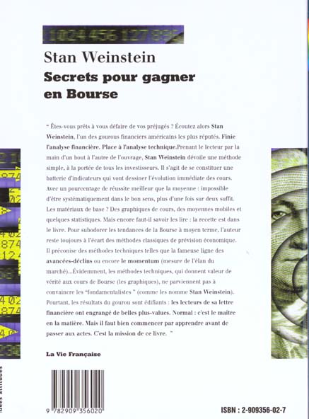 Quatrième de couverture de « SECRETS POUR GAGNER EN BOURSE - A LA HAUSSE ET A LA BAISSE »