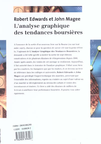 Quatrième de couverture de « L'ANALYSE GRAPHIQUE DES TENDANCES BOURSIERES »